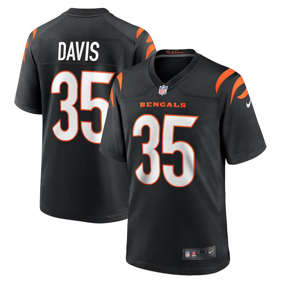 Men Cincinnati Bengals #35 Jalen Davis Nike Black Game Player NFL Jersey->cincinnati bengals->NFL Jersey